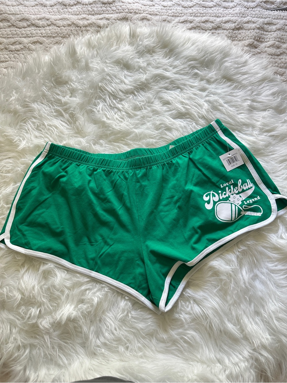 Pickleball Graphic Green Women's Athletic Shorts